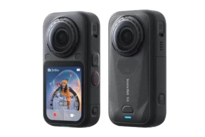 Insta360 X6 showcasing its sleek design and dual Sony sensors