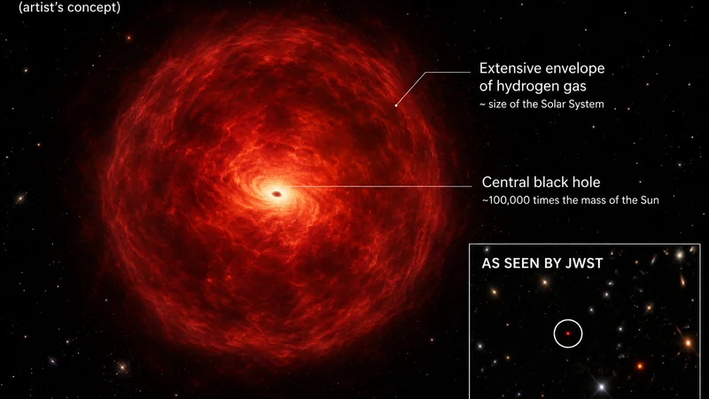James Webb Detects Black Hole Star the Size of Our Solar System