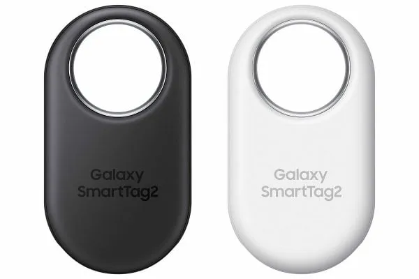 Samsung Galaxy SmartTag2 showing pill shape and integrated ring loop