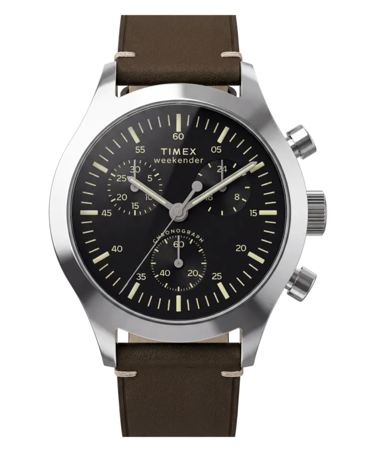Timex Weekender New England TW2Y85200 Leather Strap Detail