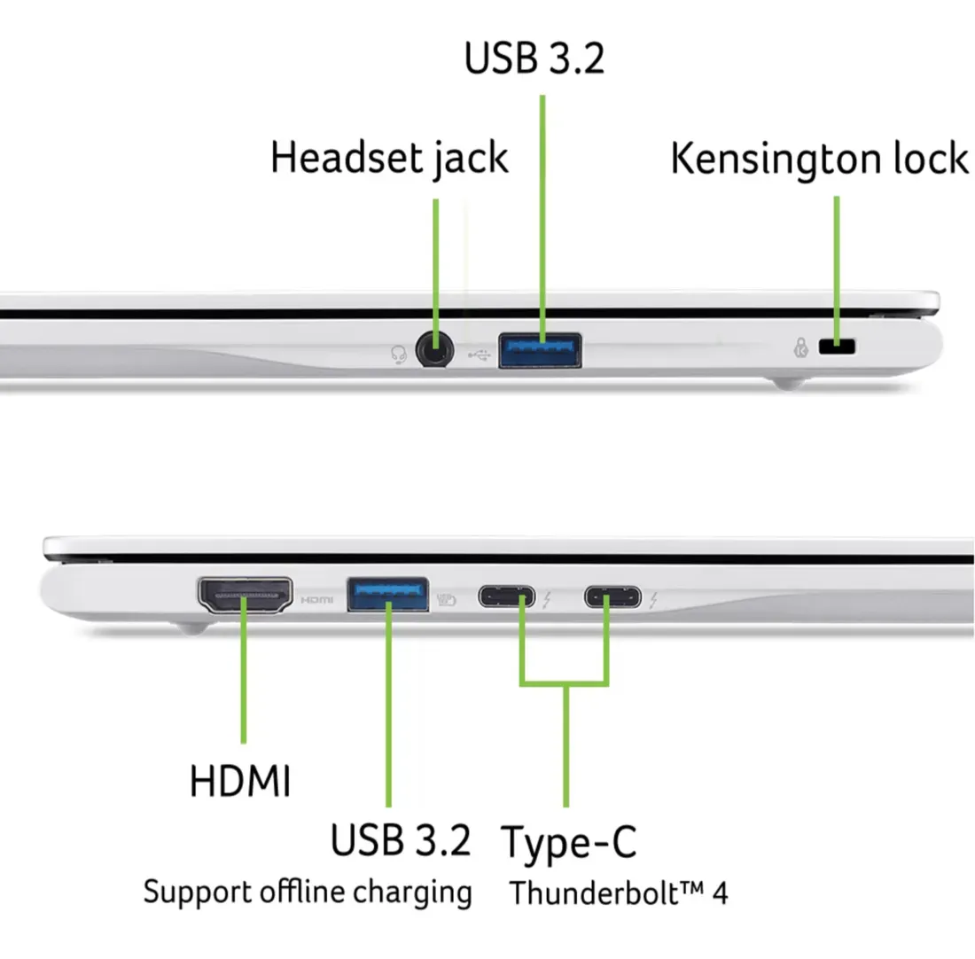 The Acer Swift Spin 14 (SFSP14-I51T) weighs 1.4 kg and measures 313 x 232 x 17 mm. - Acer's New 14-inch Convertible Finally Balances Power and Portability