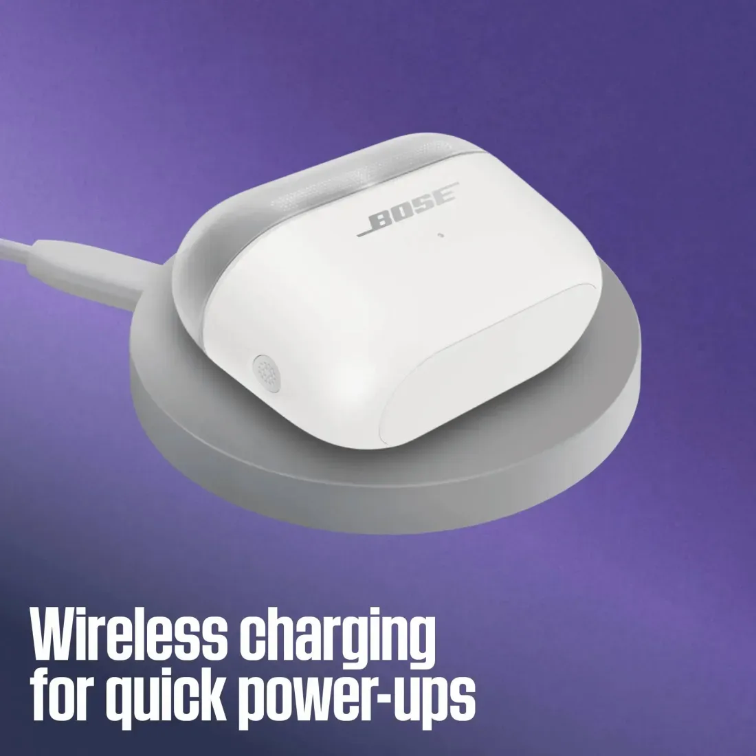 Case supports wireless charging. - Bose Ditches Rigid Ear Hooks for Flexible Open-Ear Clip Design