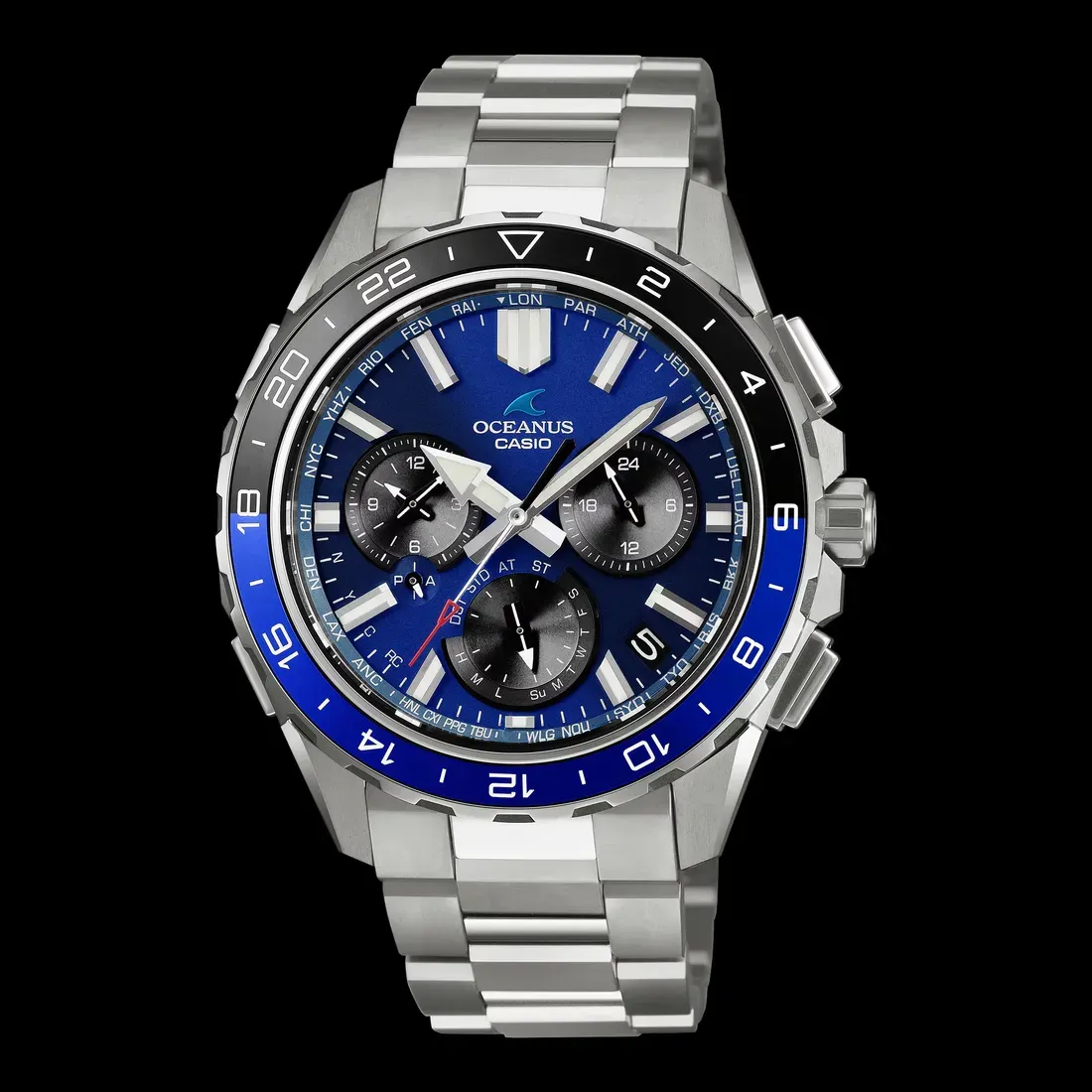 Casio Oceanus OCW-P3000 watches - Casio Solves World-Time Clutter with an Ingenious Ceramic Bezel System