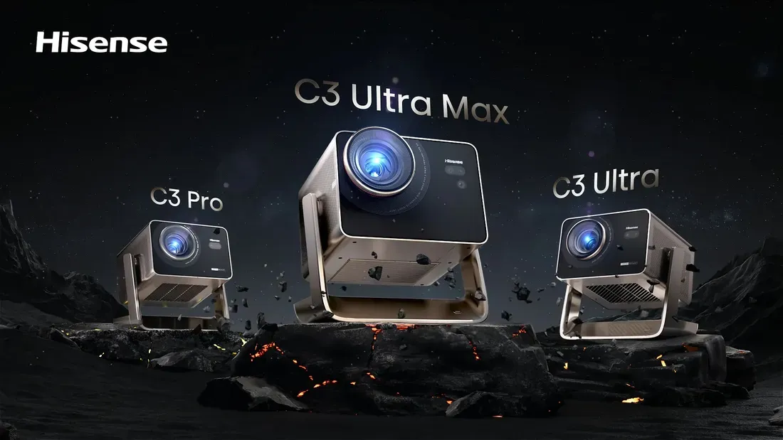hisense c3 family Hisense C3 Ultra Brings 5,000 Lumens and Devialet Sound to 300 Inches