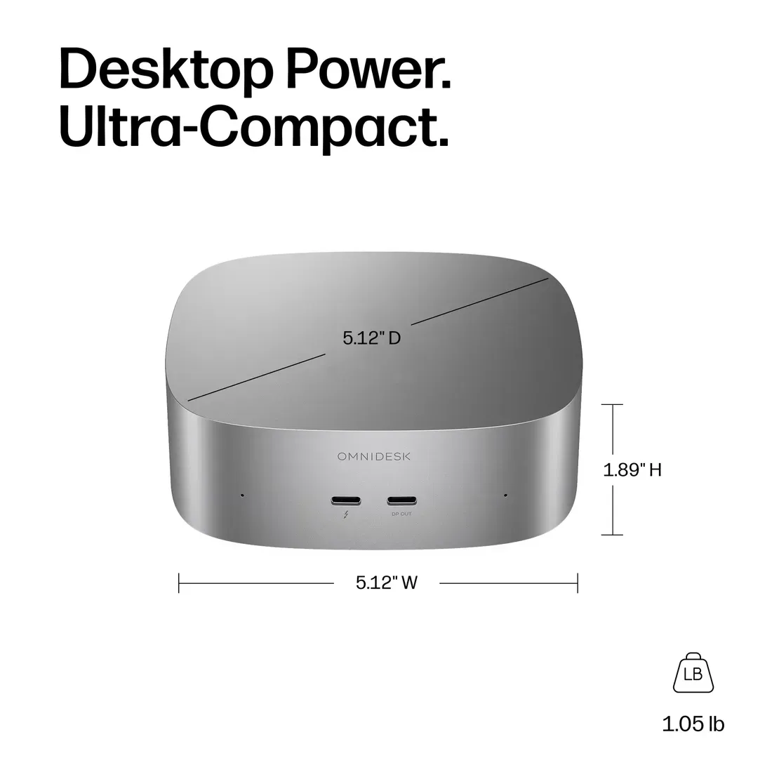 Design of the OmniDesk Mini Intel Panther Lake - HP's Panther Lake Mini PC Relies on External GPUs to Justify Its Price