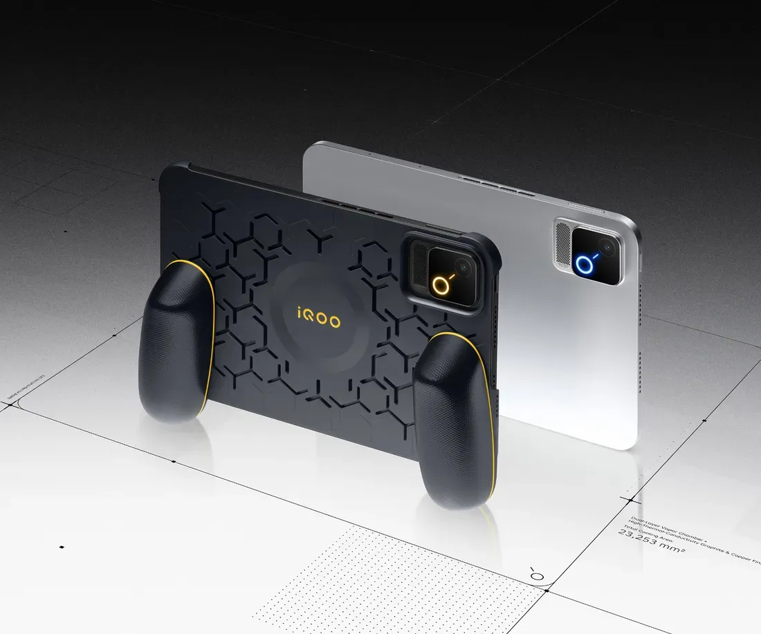 The grip case - iQOO Pad Ultra Tackles Thermal Throttling With Built-In Active Fan Cooling