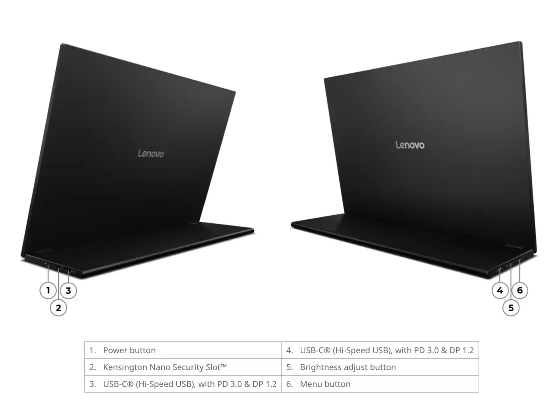 Photo of bottom ventilation view Lenovo L16a Portable Monitor Brings Dual USB-C and 16:10 Productivity