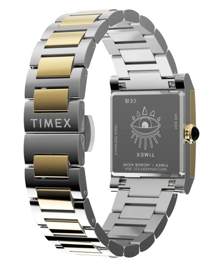 tw6a15000 e 96161416 76db 4538 9 Real Rose Quartz and 28 Crystals Bring Art Deco Flair to Timex