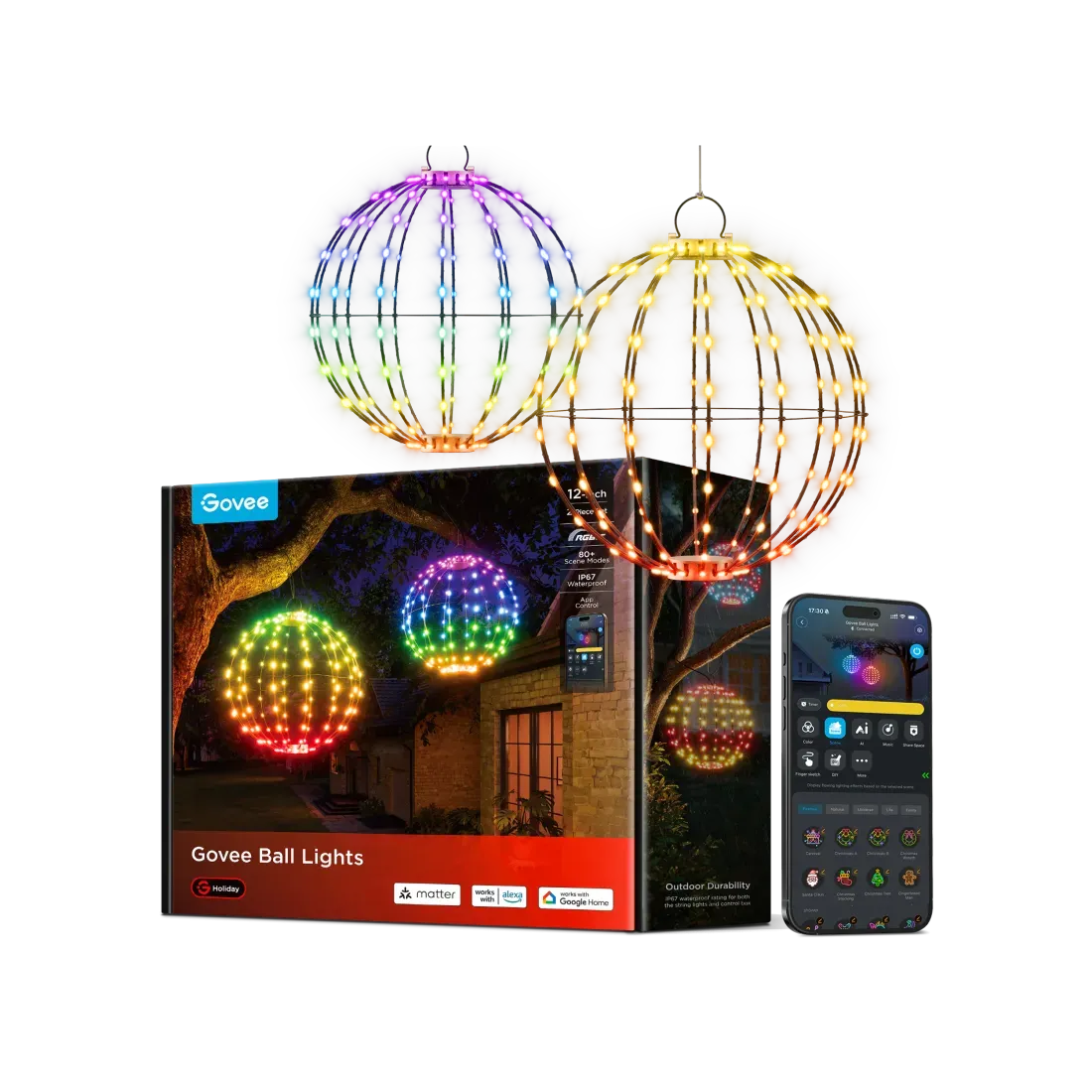 govee kugelleuchten produkt These AI Outdoor Globes Turn Any Patio or Backyard Into a Light Canvas
