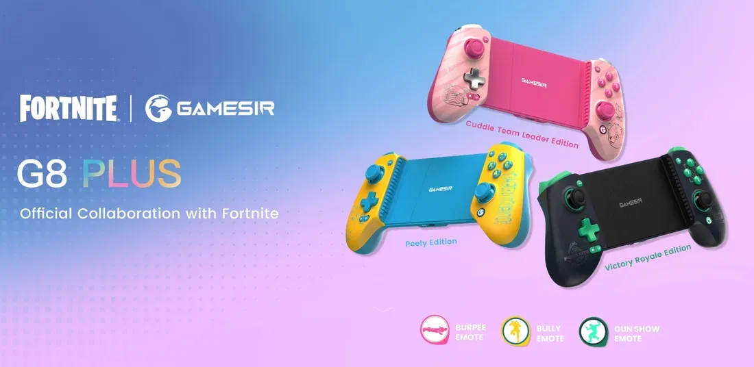 The GameSir G8 Plus Fortnite Edition controllers come with free emotes. - These New Fortnite Controllers Fix Mobile Gaming's Biggest Gripes