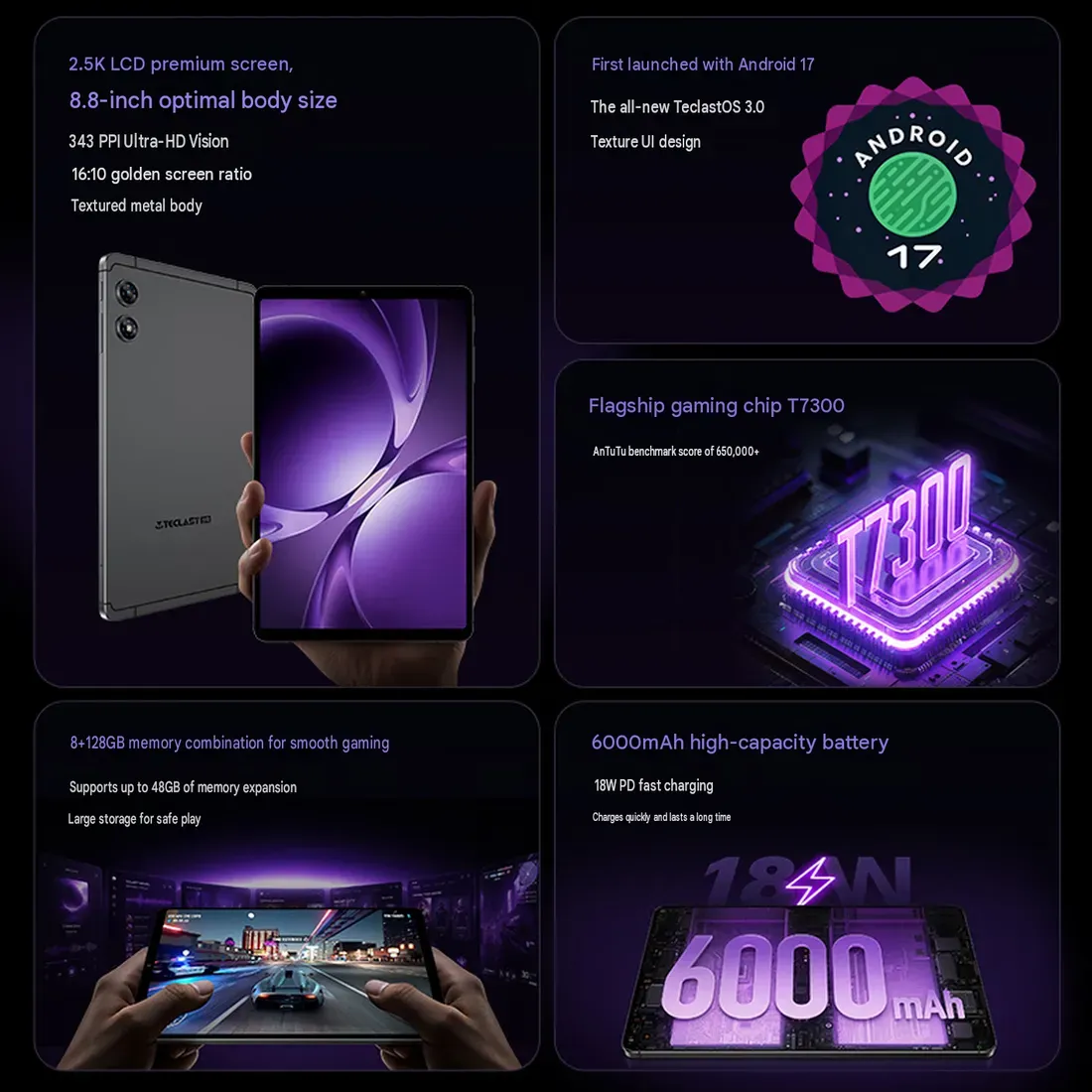 Core highlights of the tablet (machine translated) - This $140 Compact Tablet Delivers a Sharp 2.5K Screen and 2TB Expansion