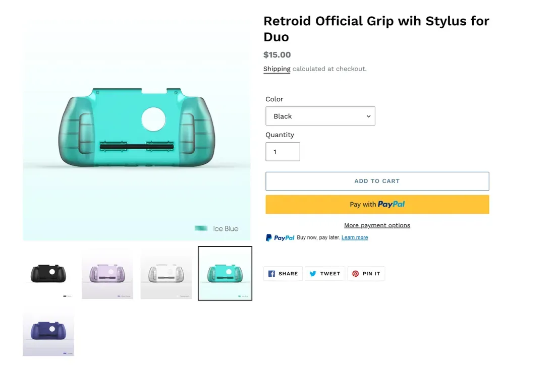 The grip case with stylus is available in five colors - This $15 Dual-Screen Case Fixes Hand Cramps and Adds a Stylus
