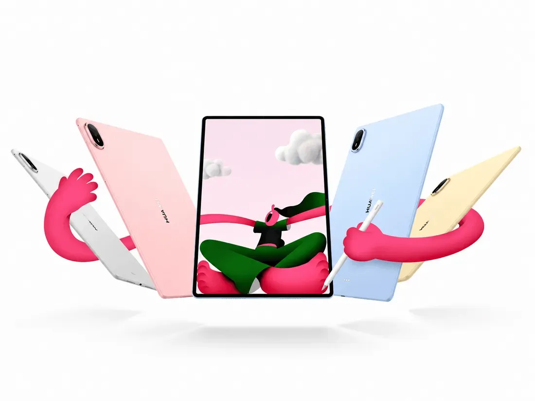 Huawei MatePad Air color options and design - This 5.3mm OLED Tablet Kills Screen Glare With a 144Hz Matte Panel
