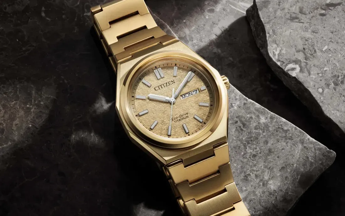Citizen Zenshin AW0132-55P - This $695 Gold Citizen Watch Solves the Weight Problem of Retro Steel
