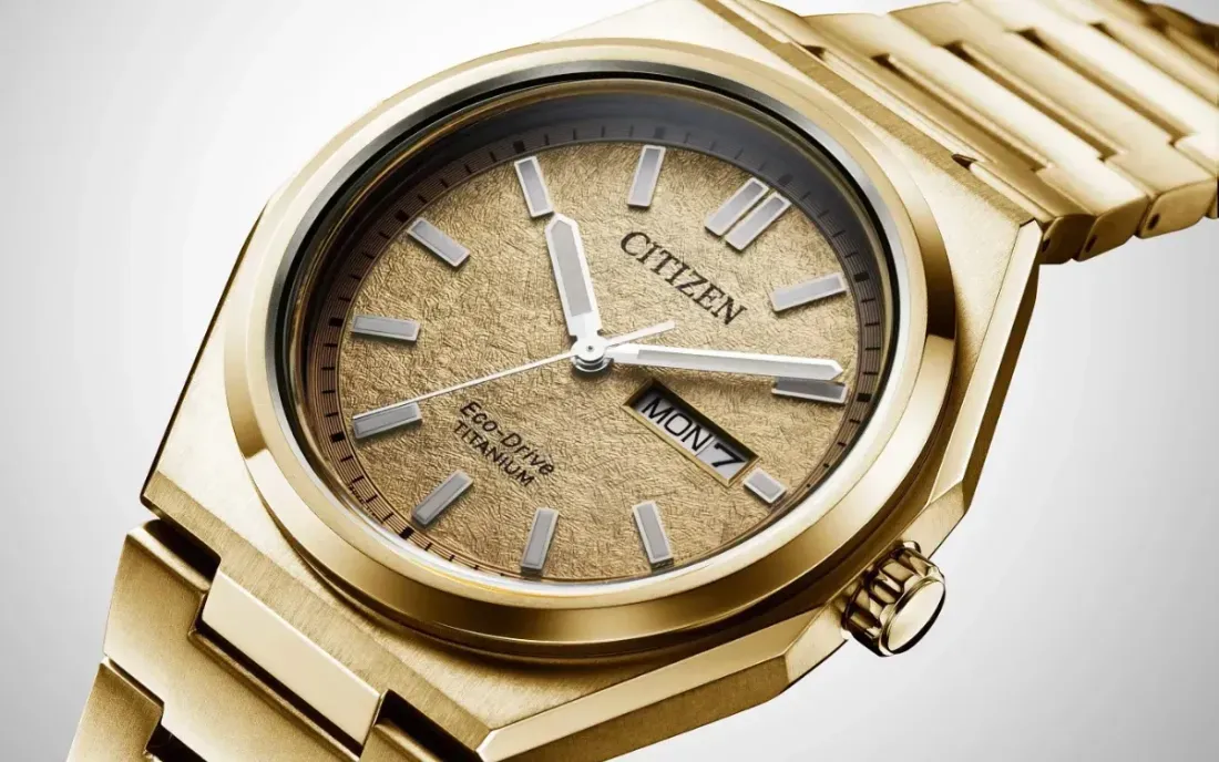 Citizen Zenshin AW0132-55P - This $695 Gold Citizen Watch Solves the Weight Problem of Retro Steel