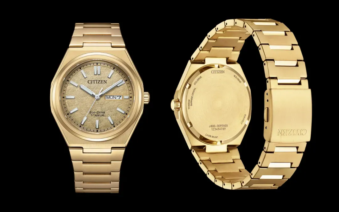 Citizen Zenshin AW0132-55P - This $695 Gold Citizen Watch Solves the Weight Problem of Retro Steel