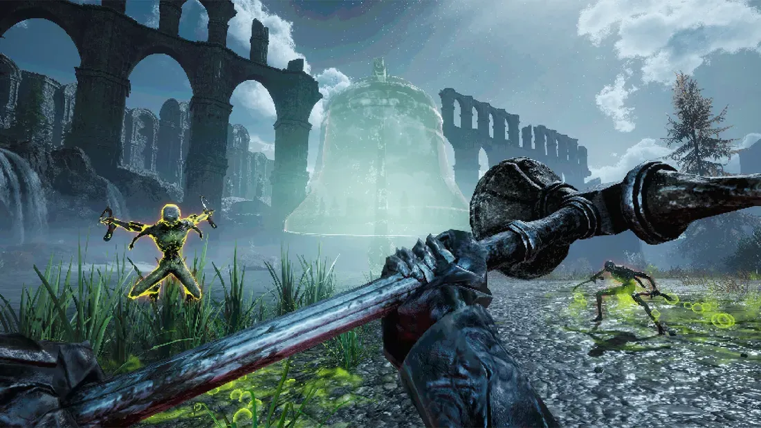 An image showing a fight in Voin. - This Acclaimed First-Person Slasher Is Currently 75% Off on Steam
