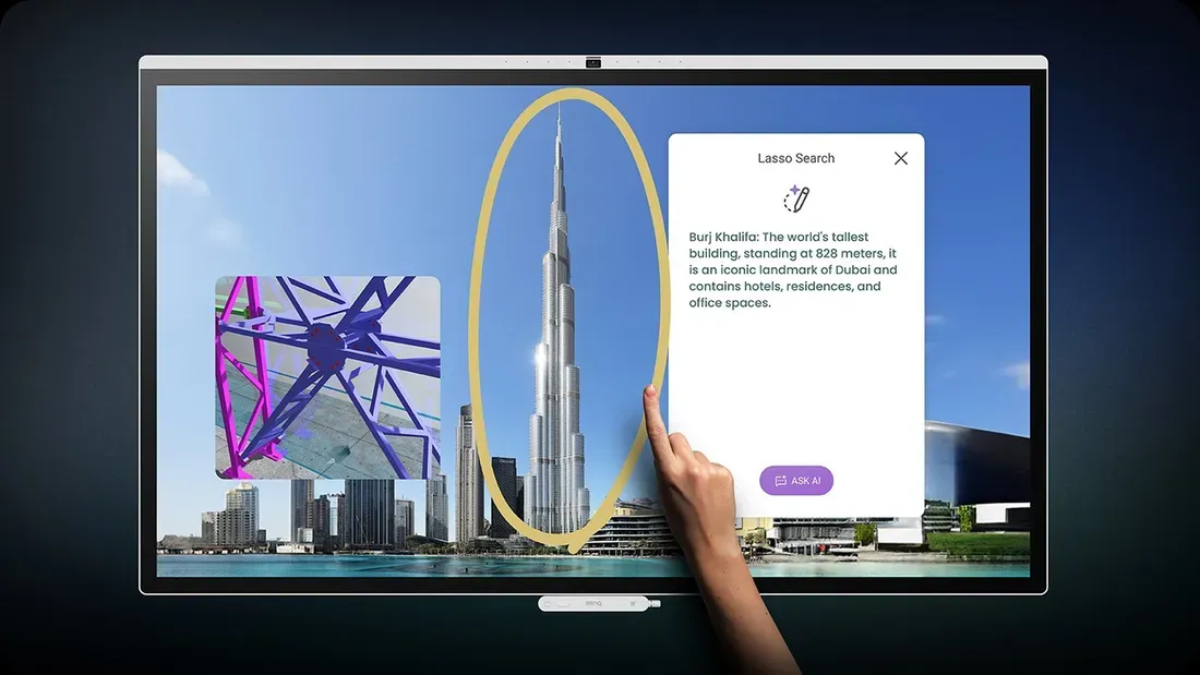 The CP05 collaborative display features up to 50-point touch input. - This Android 15 Smart Display Uses 10 TOPS AI to Write Meeting Notes
