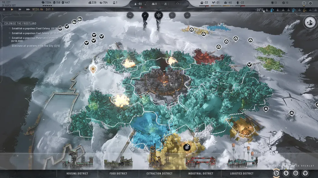 An image showing an interface in Frostpunk 2. - This Harsh Post-Apocalyptic City Builder Just Hit Half Price on Steam