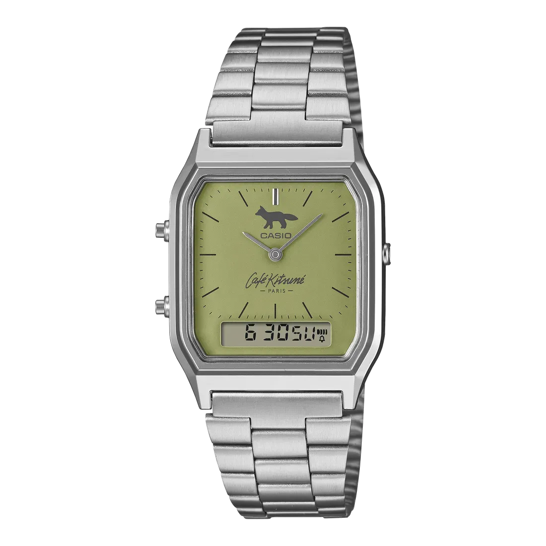 Casio AQ-230ECK-3A with a matcha green dial. - This Matcha-Green Retro Casio Is Selling Out Across Europe