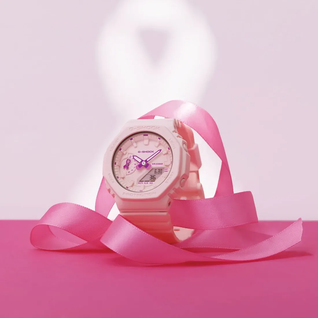 gma s2100pr 4a kv This Pastel Pink G-Shock Hides a Subtle Message on Its Dial