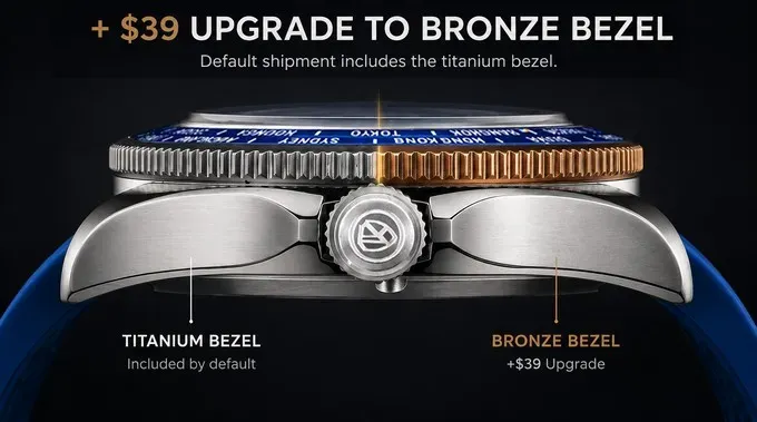 761639cc3ec9e65c068eae88c6fe89ff original This Titanium GMT Watch Packs Genuine Stone Dials for Under $270