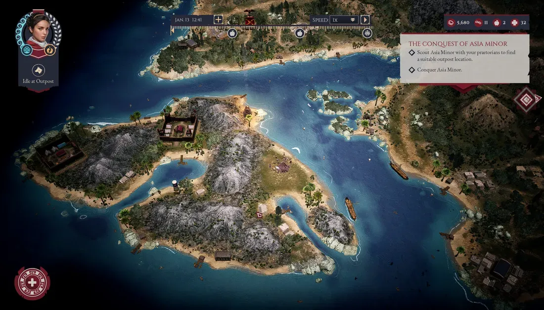 An image showing the world map in Expeditions: Rome. - This Underrated Historical Turn-Based RPG Is Down to $11 on Steam