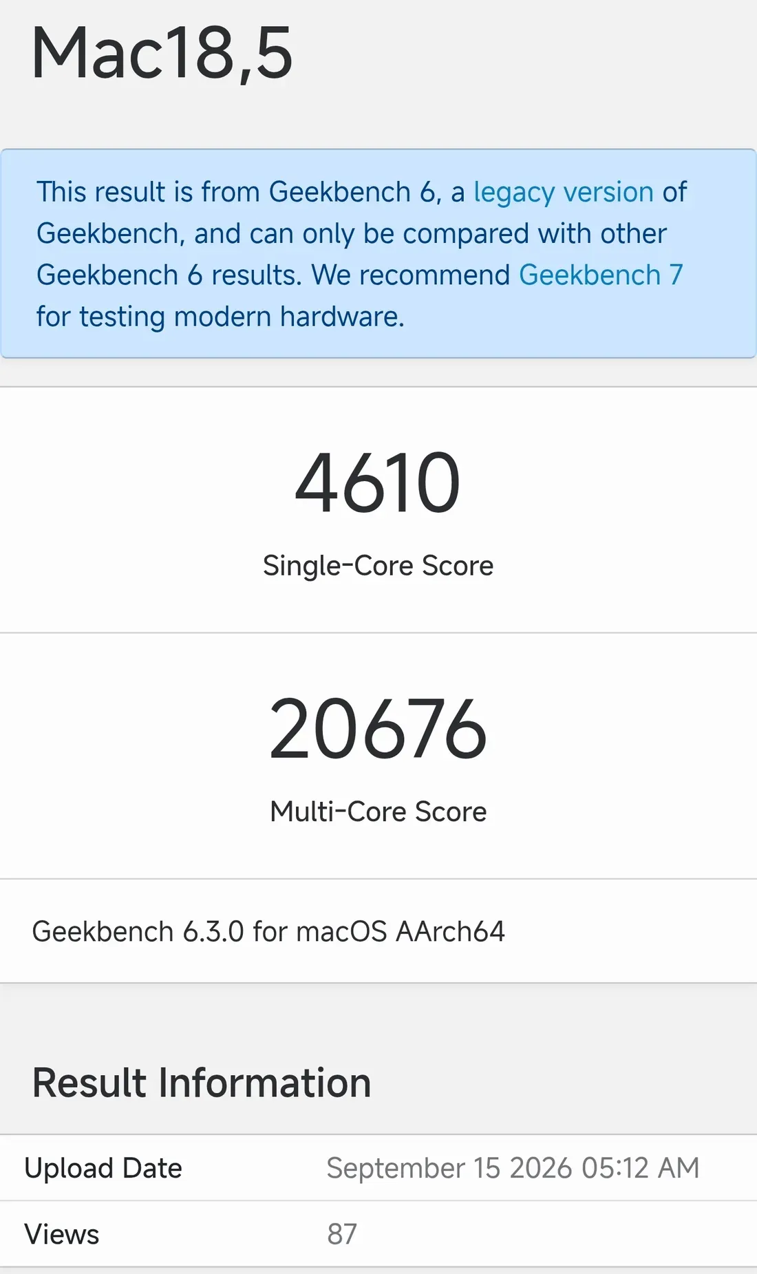 The Geekbench 6.3 listing of the Mac mini M6 - Why Apple's iPhone Chip Beats the Desktop M6 in Single-Core Benchmark