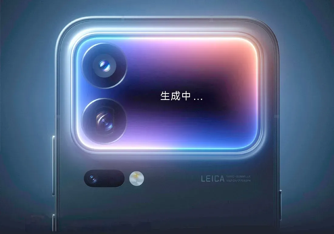 AI-enhanced version of the teaser - Xiaomi 18 Pro Teaser Reveals a Refined Rear Display and AI Button