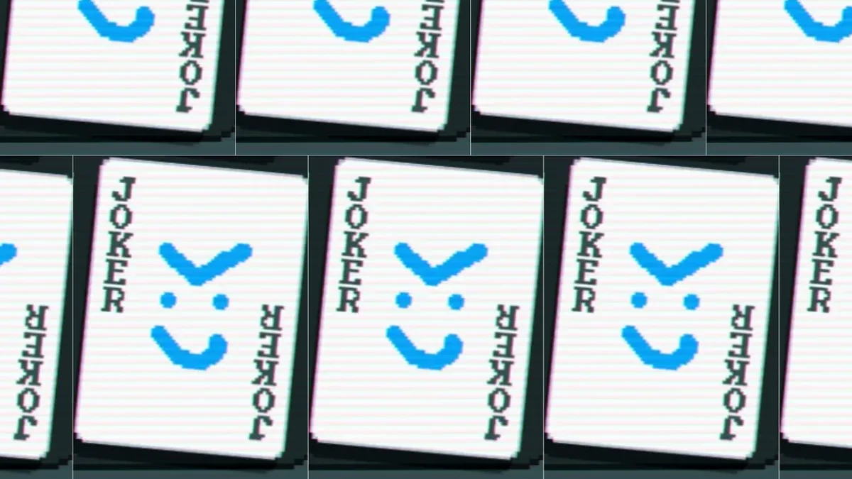 Artwork displaying iconic Balatro Joker cards and poker chip graphics