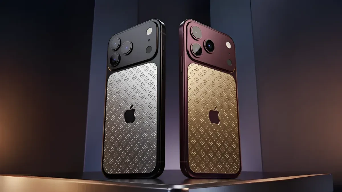 Caviar Contrast Edition iPhone 18 Pro with titanium, forged carbon fiber, and 24-karat gold details