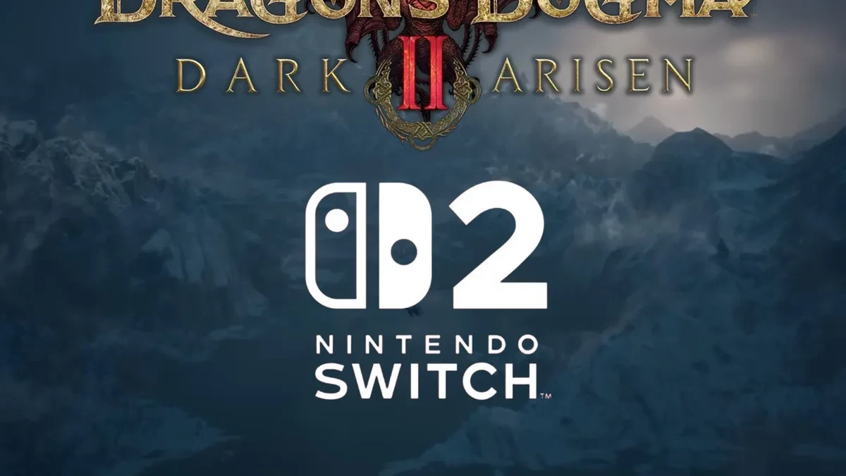 Dragon's Dogma 2 running on a Nintendo Switch 2 device showing action gameplay