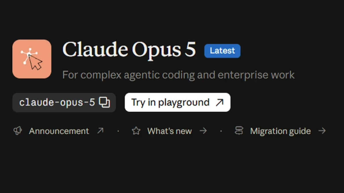Claude interface displaying model selection option with free trial indicator for Opus 5