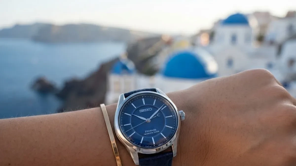 Seiko Presage HCC007 limited edition watch with cobalt blue Arita porcelain dial