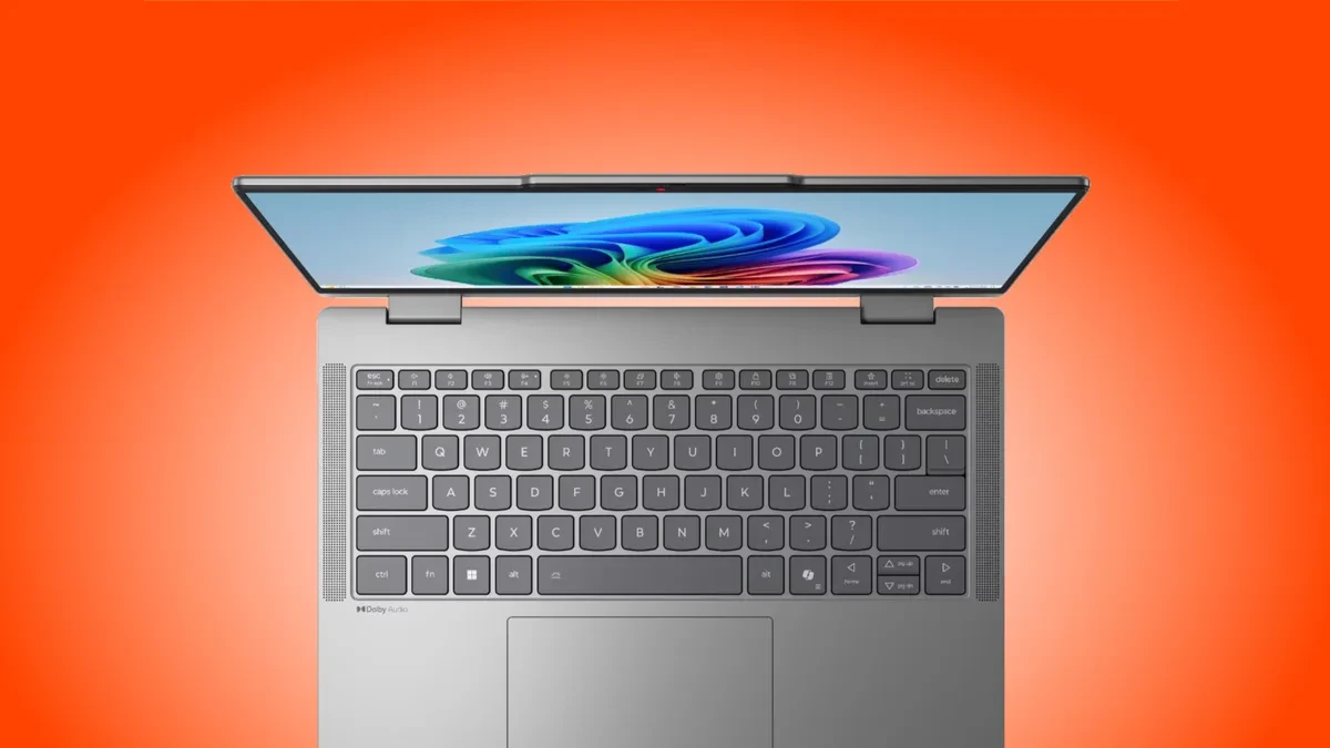 Lenovo IdeaPad 5 2-in-1 14-inch laptop with Intel Wildcat Lake processor shown in tent mode