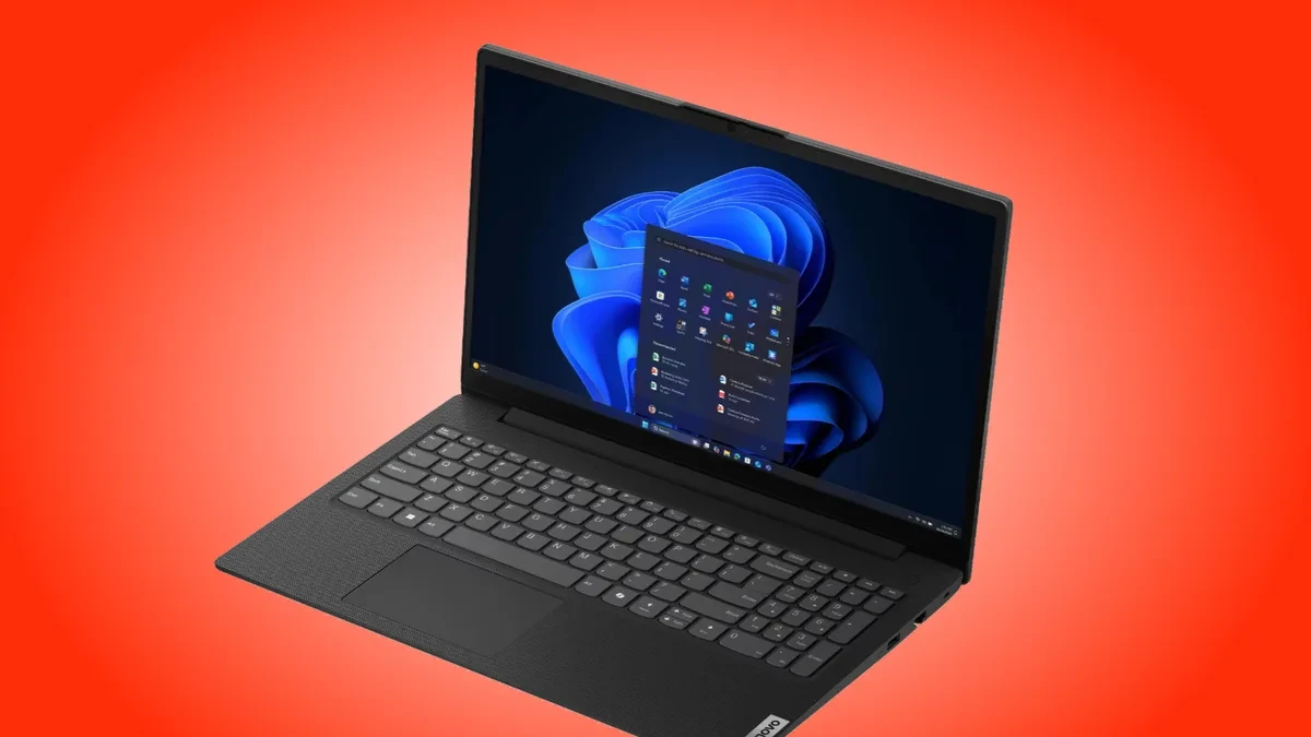 The upcoming Lenovo V15 G7 Q7X laptop showing its 15-inch display and professional chassis design.