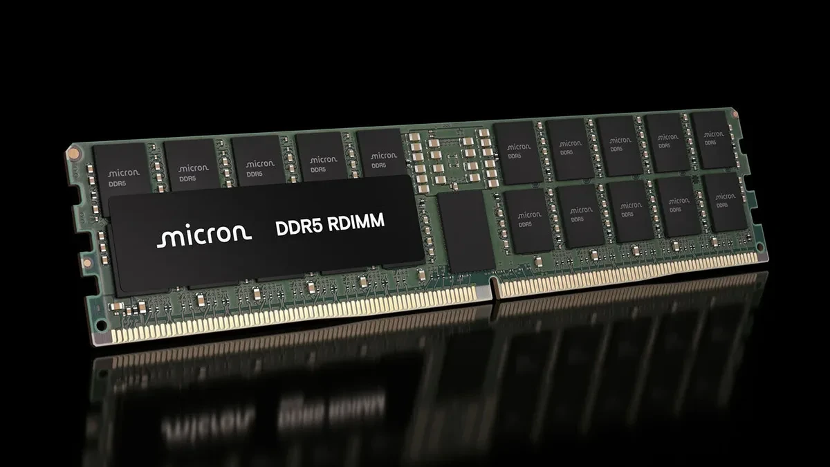 Micron high capacity 512GB DDR5 RDIMM server memory stick