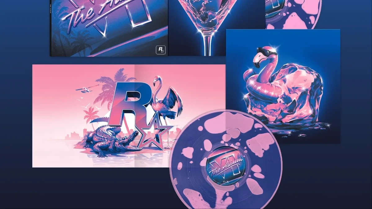 Rockstar Games GTA 6 physical soundtrack CD and vinyl announcement artwork