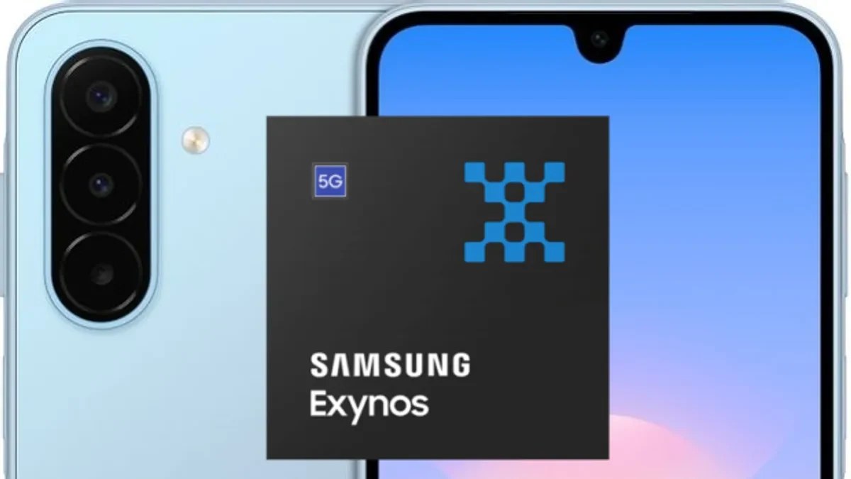 The upcoming Samsung Galaxy A18 4G in a blue colorway, showing its rear camera setup and side profile.
