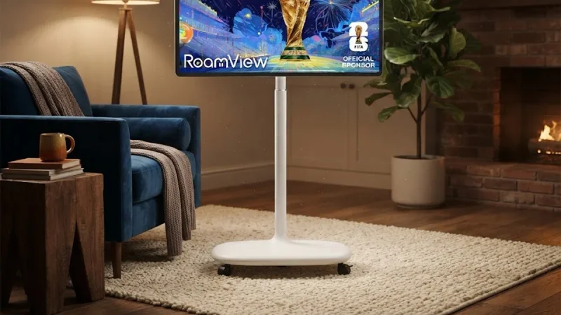 This 32-Inch Rolling 4K Display Wants to Kill Fixed Room TVs