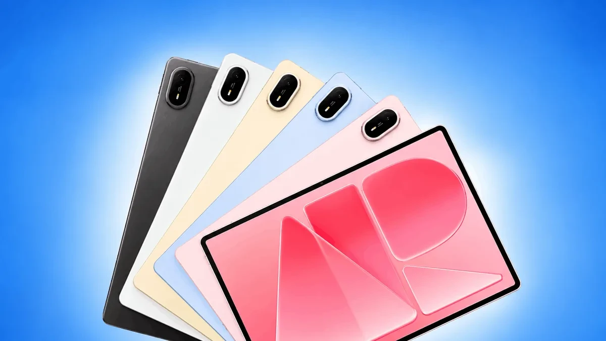 Huawei MatePad Air tablet shown from front and back angles highlighting its thin build
