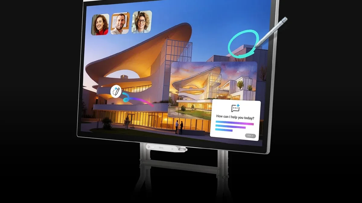 BenQ CP05 collaborative display in a commercial office room