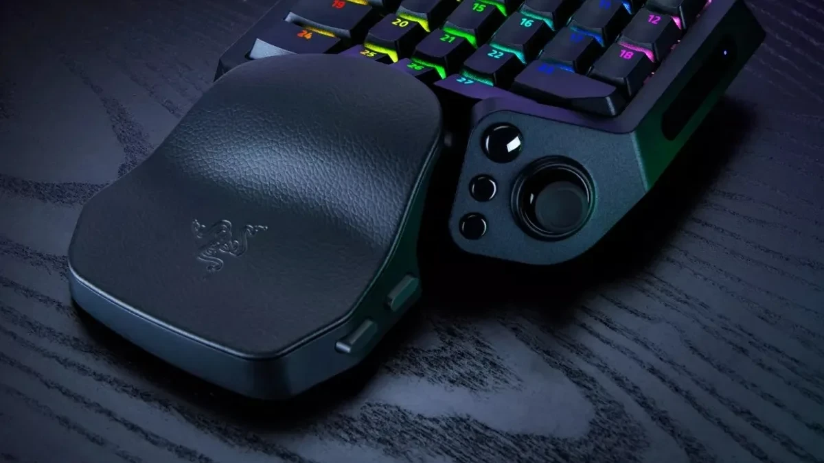 The Razer Tartarus V2 Pro gaming keypad showcasing its ergonomic design and programmable keys