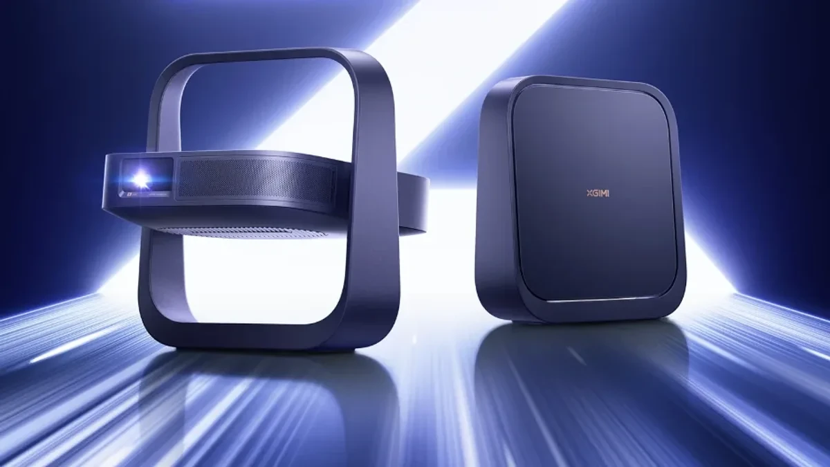 Xgimi Z6X Pro 2026 portable projector with built-in gimbal base