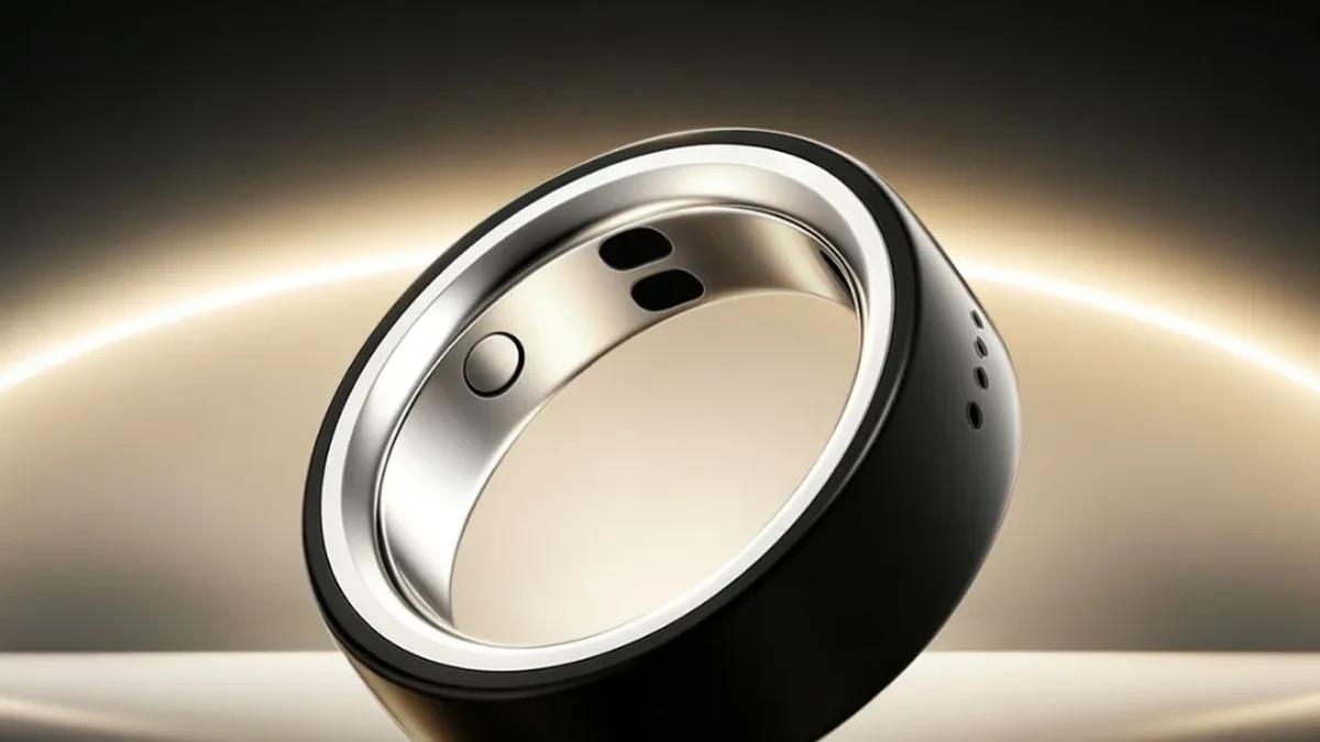 Rogbid ZenRing smart ring in Obsidian Black with charging case