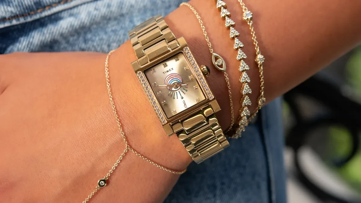 Timex x Jacquie Aiche Eclat rectangular watch collection