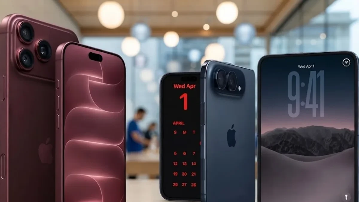 Front and back view of Apple's latest iPhone flagship smartphone lineup