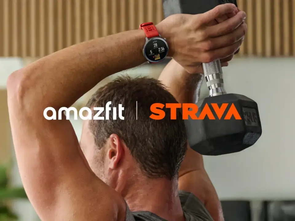 Amazfit strength training data integration with Strava showing muscle map and workout logs