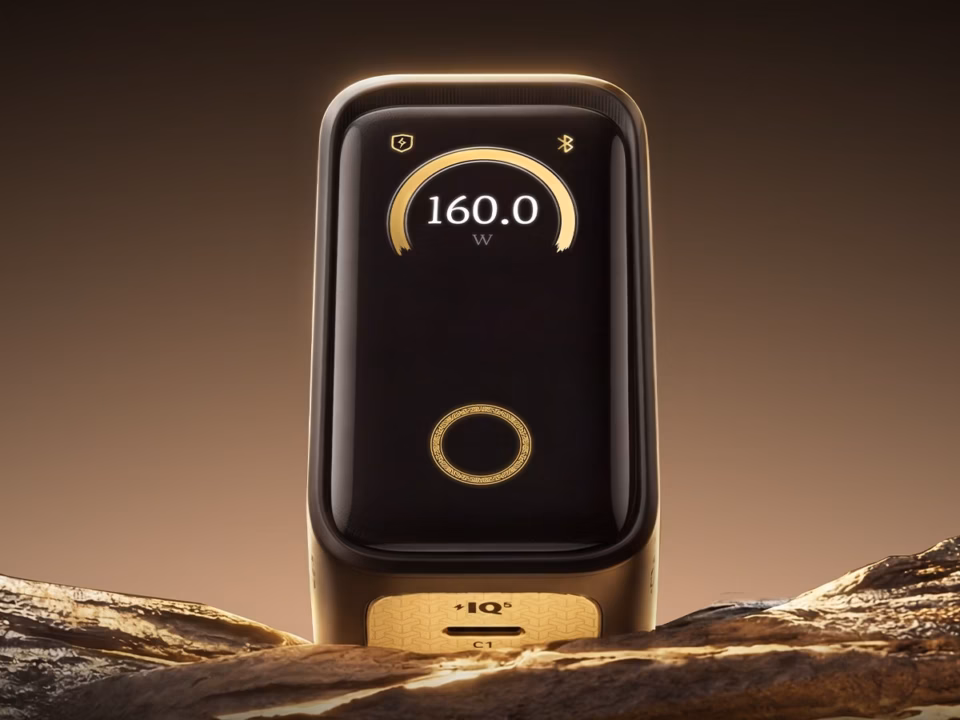 Anker Black Myth Wukong 160W 3-port charger with smart display and gold-themed design