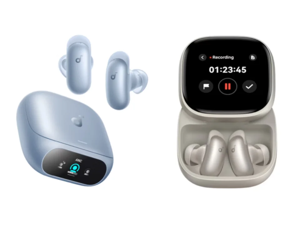Anker Liberty 5 Pro earbuds with AI chip and touchscreen case